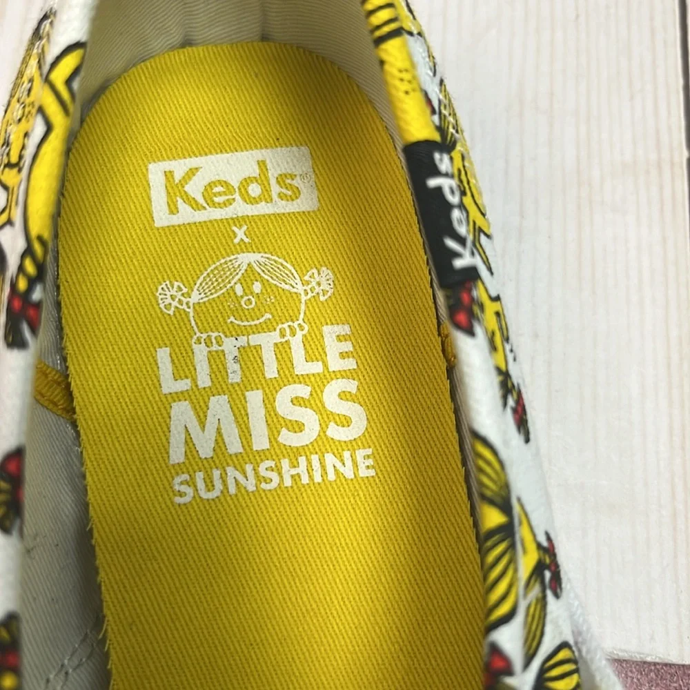 Keds x Little Miss Sunshine Yellow & White Sneakers.Limited edition. NWT. Size 9 - Picture 7 of 8